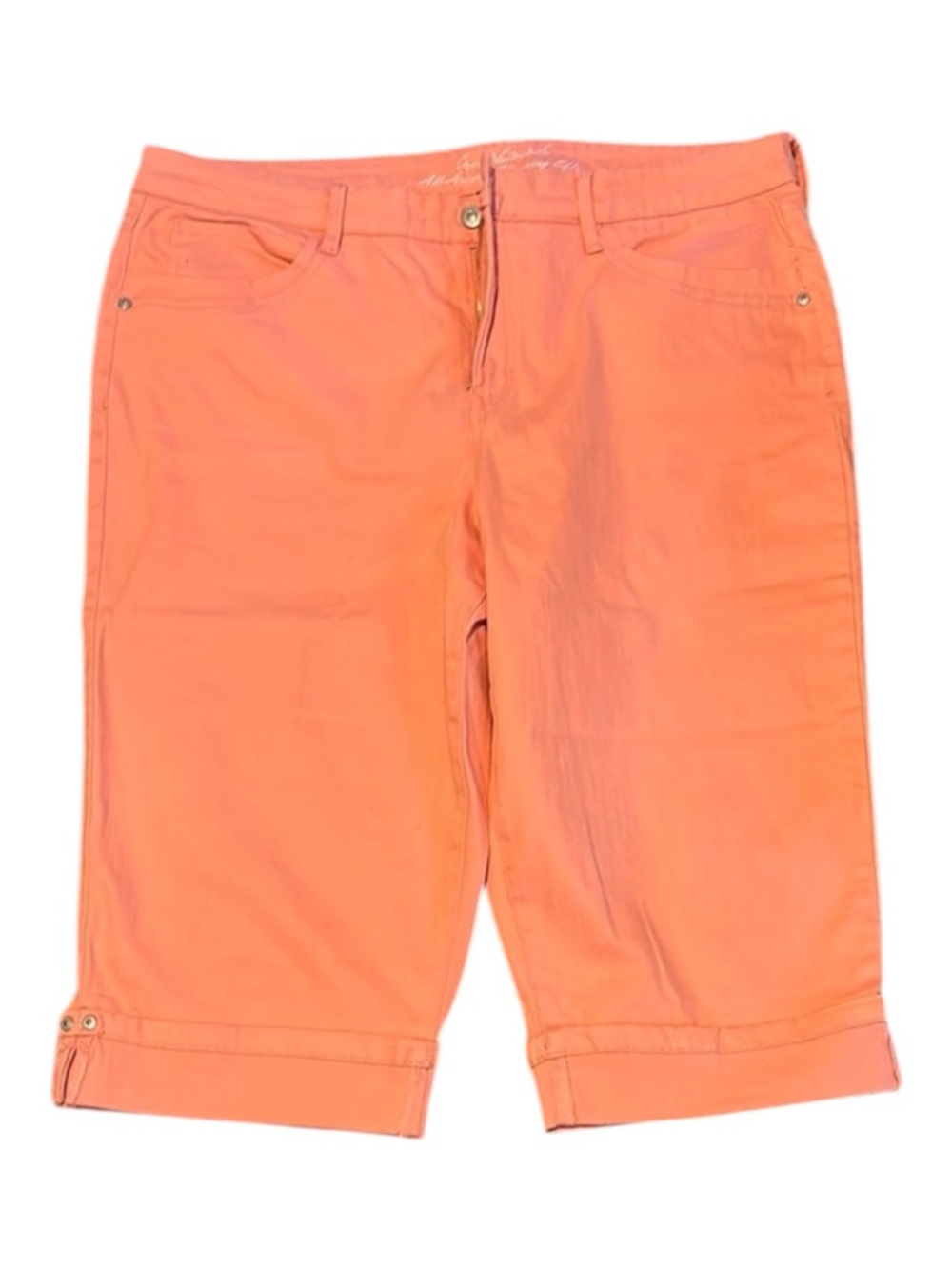 Gloria Vanderbilt Coral Orange Bermuda Shorts